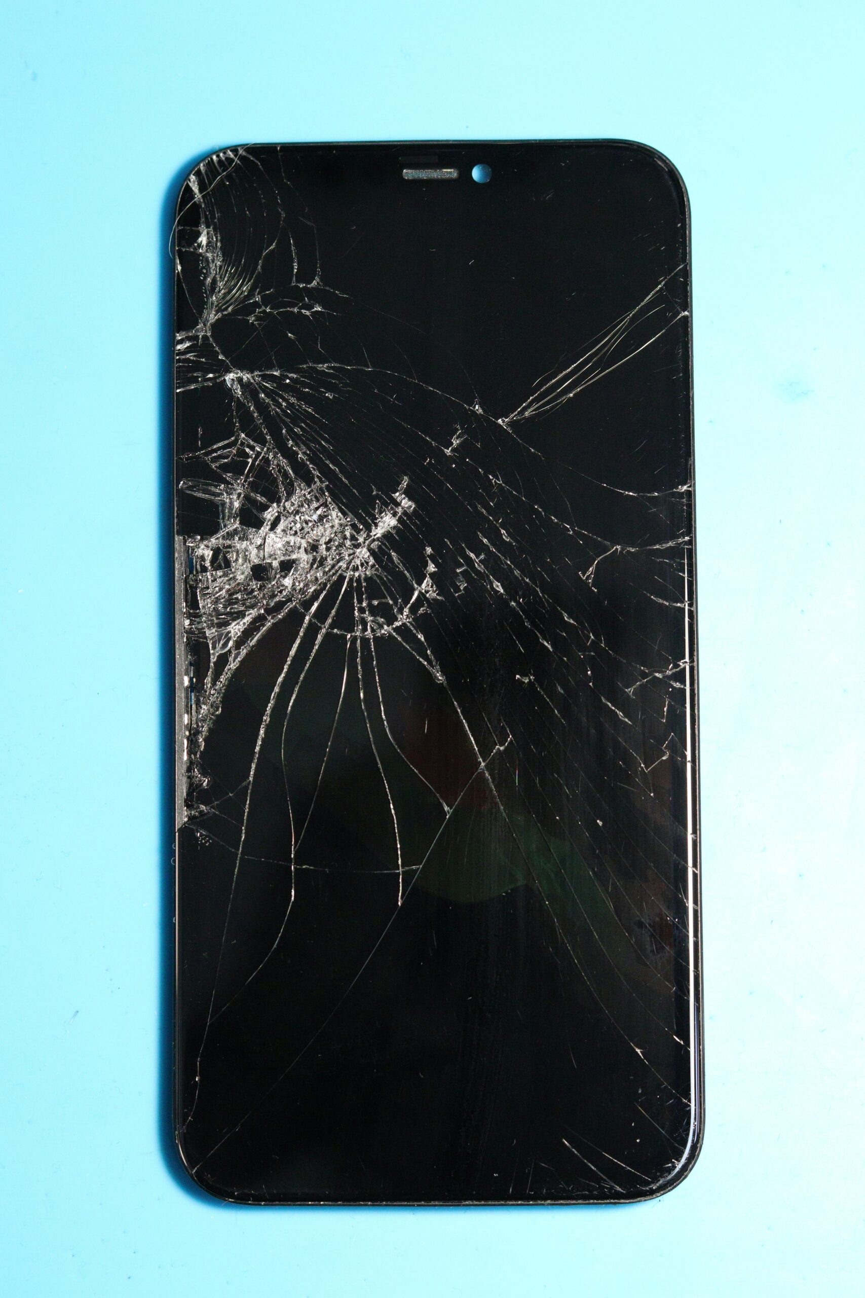 A smartphone with an unresponsive screen