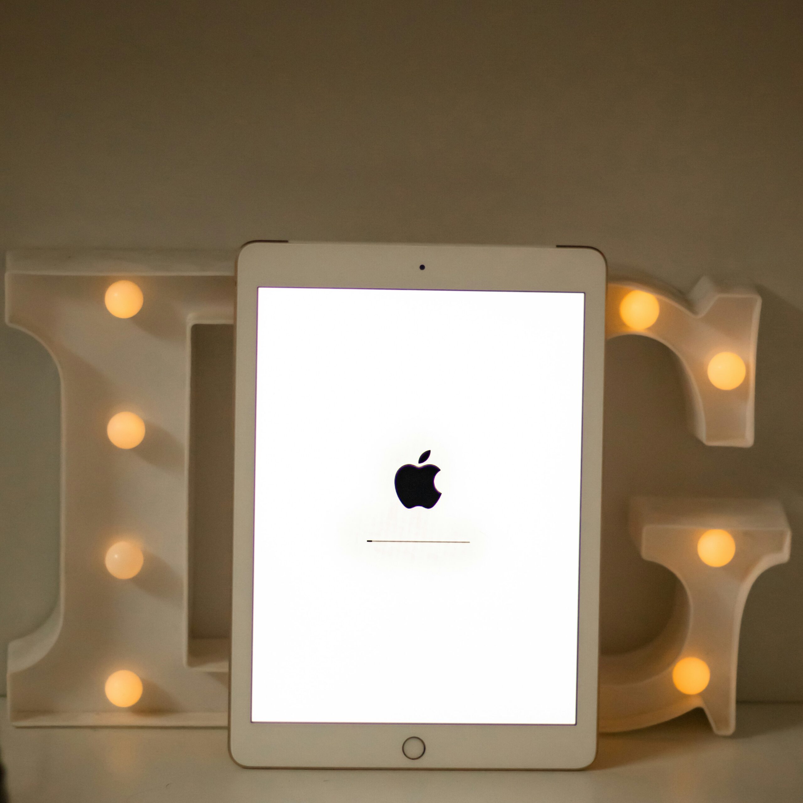 An iPad attached to a folio keyboard case