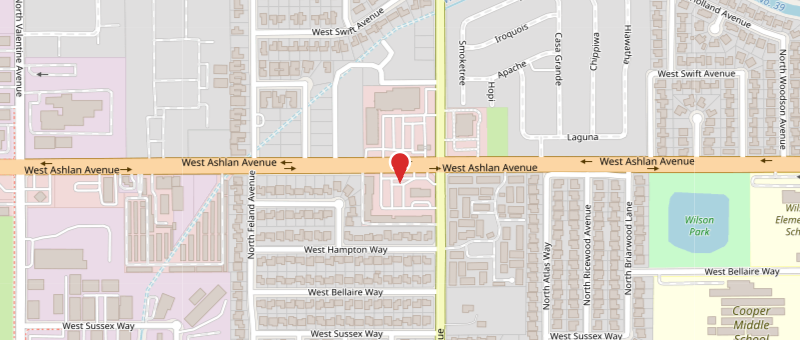 Ashlan Ave location map