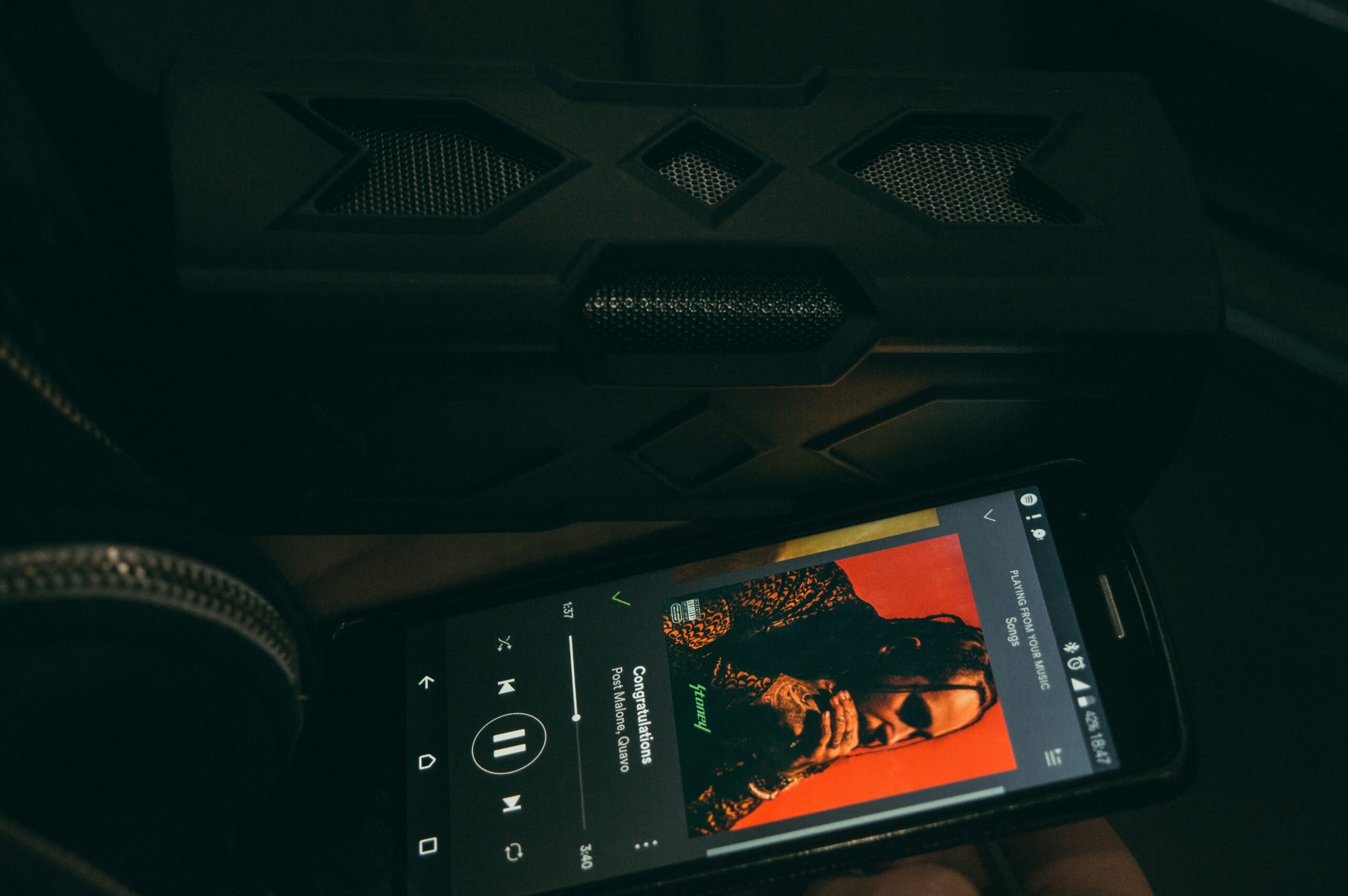 A smartphone, representative of speaker and audio repairs