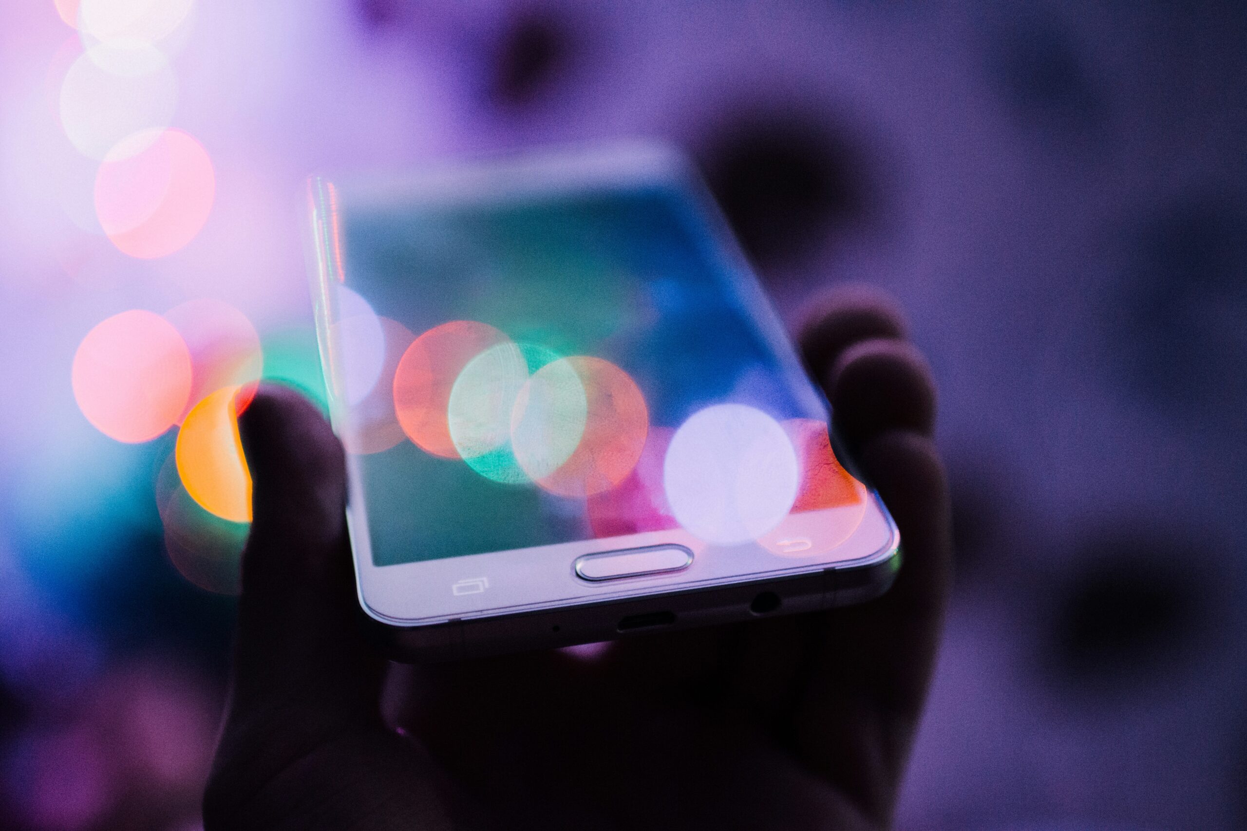 A person using a smartphone
