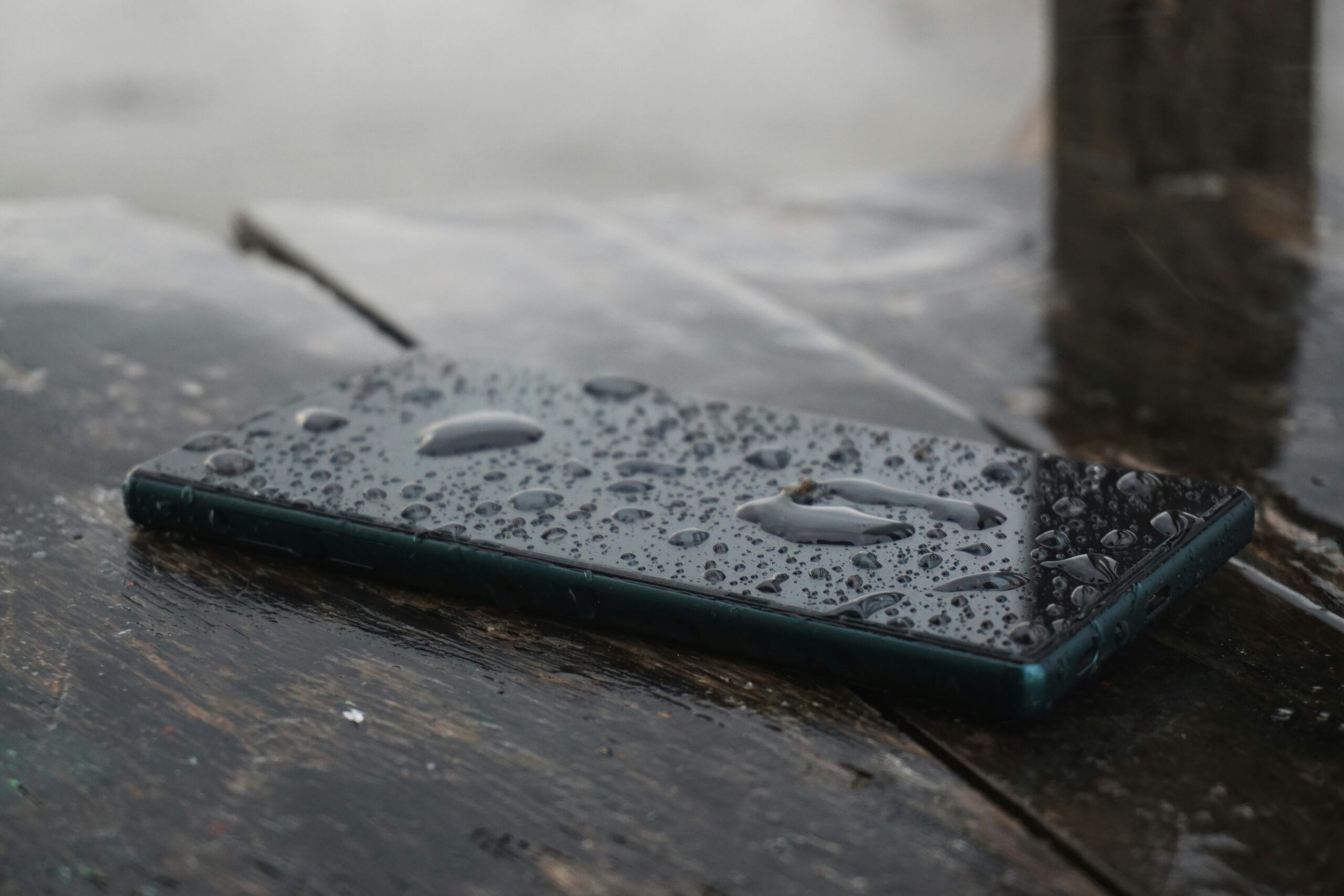 A smartphone that has come into contact with water